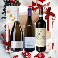 CENA DI NATALE: Metodo Classico, bianco fermo, rosso importante, cassetta di legno - La Vigna, Cantinaia, Rossotto